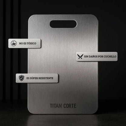 Tabla de Corte Profesional 100% Titanio – Antibacteriana y Eterna | Titan Corte™